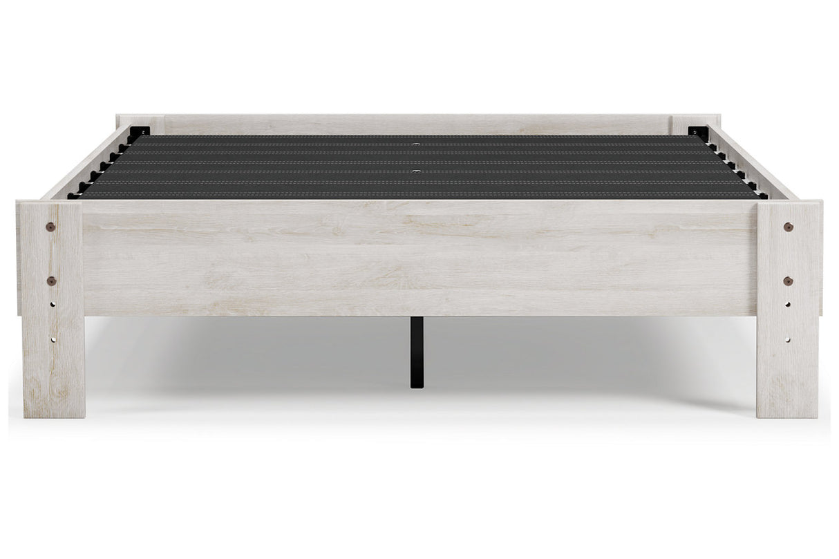 Shawburn Whitewash Full Platform Base Bed from Ashley - Luna Furniture