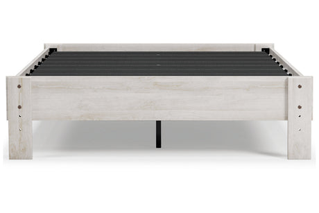 Shawburn Whitewash Full Platform Base Bed from Ashley - Luna Furniture