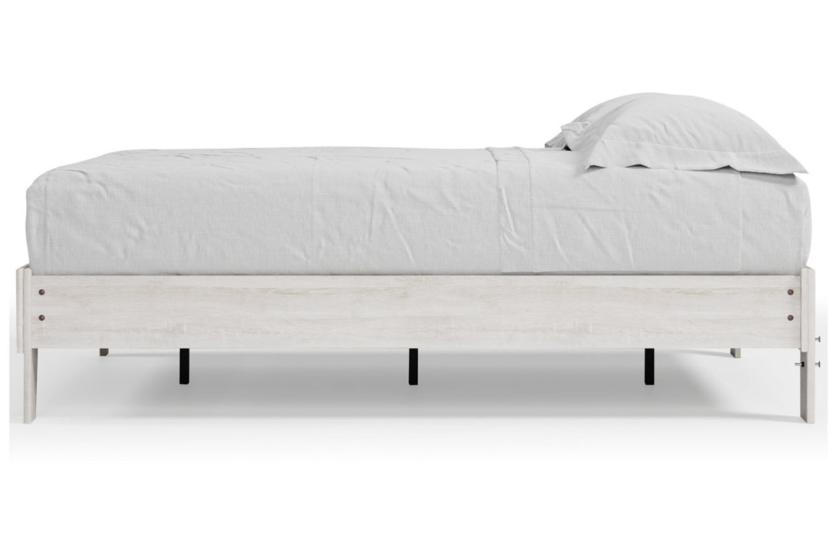 Shawburn Whitewash Full Platform Base Bed from Ashley - Luna Furniture