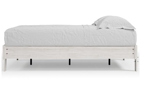 Shawburn Whitewash Full Platform Base Bed from Ashley - Luna Furniture