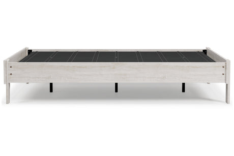 Shawburn Whitewash Full Platform Base Bed from Ashley - Luna Furniture