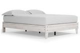 Shawburn Whitewash Queen Platform Base Bed from Ashley - Luna Furniture
