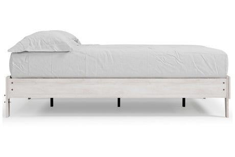 Shawburn Whitewash Queen Platform Base Bed from Ashley Furniture - Luna Furniture