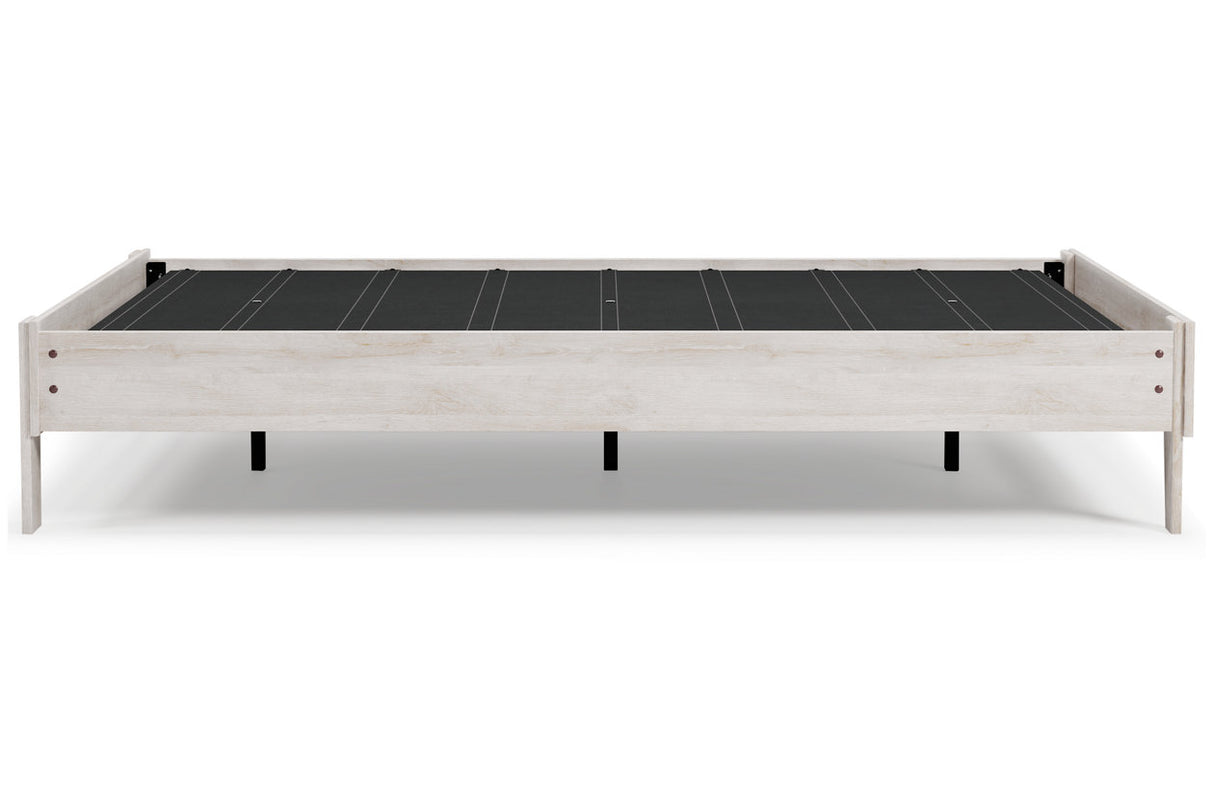 Shawburn Whitewash Queen Platform Base Bed from Ashley - Luna Furniture
