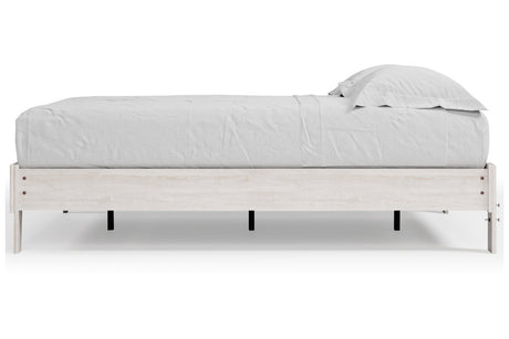 Shawburn Whitewash Queen Platform Base Bed from Ashley Furniture - Luna Furniture