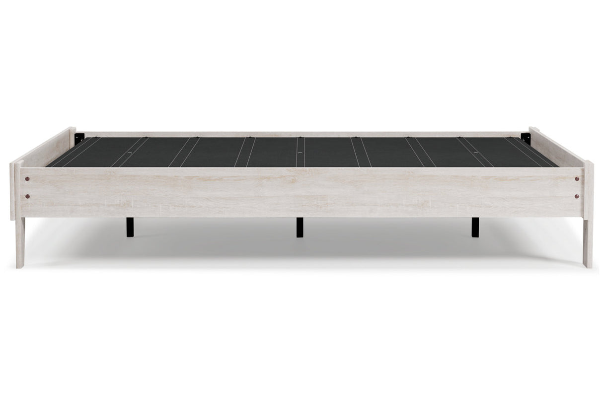 Shawburn Whitewash Queen Platform Base Bed from Ashley - Luna Furniture