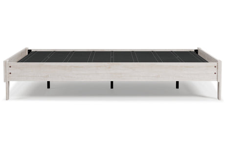 Shawburn Whitewash Queen Platform Base Bed from Ashley Furniture - Luna Furniture