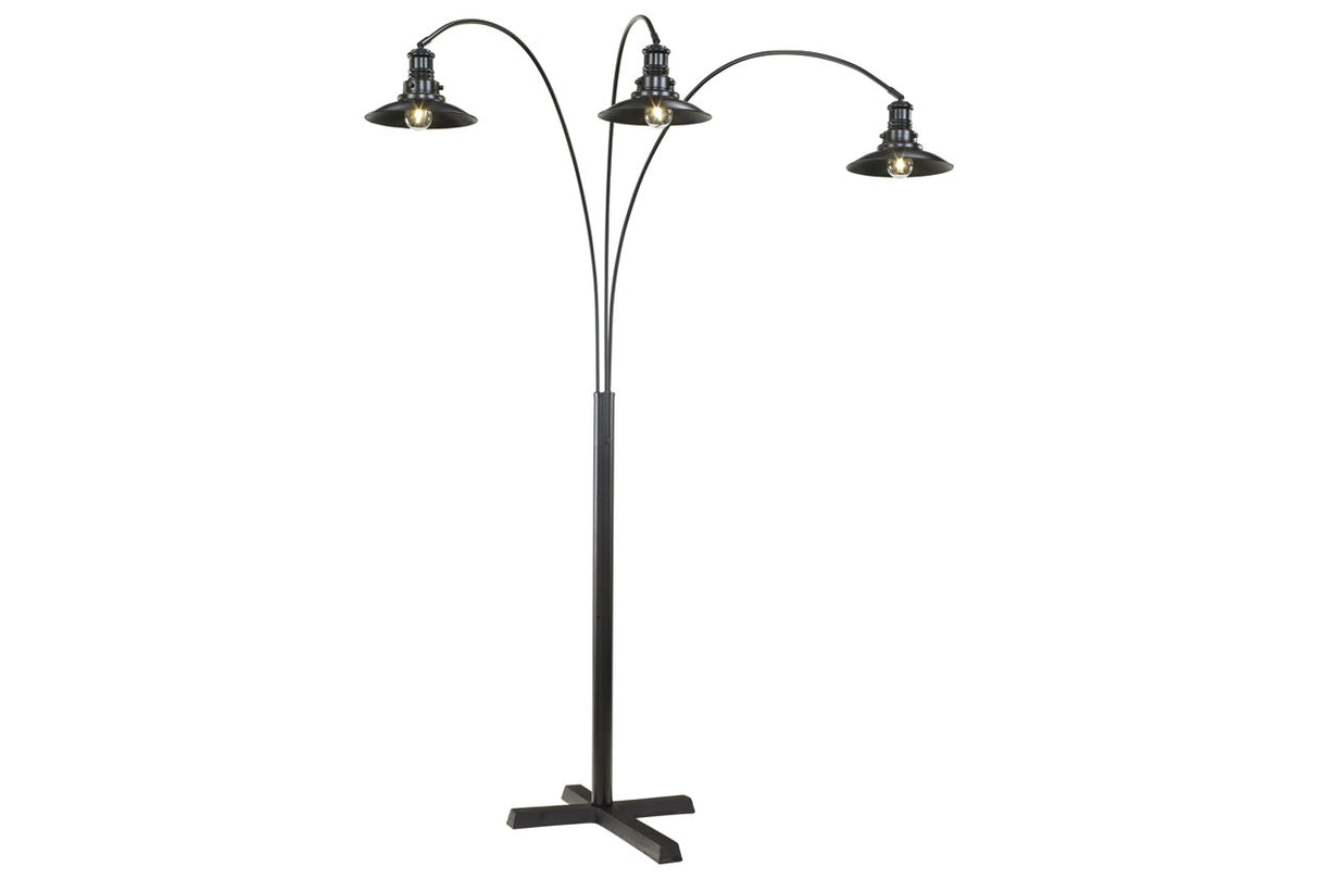 Sheriel Black Floor Lamp from Ashley - Luna Furniture