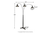 Sheriel Black Floor Lamp from Ashley - Luna Furniture