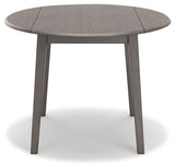 Shullden Gray Drop Leaf Dining Table from Ashley Furniture - Luna Furniture