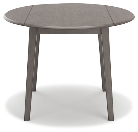 Shullden Gray Drop Leaf Dining Table from Ashley Furniture - Luna Furniture