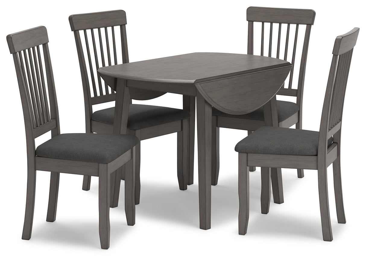Shullden Gray Drop Leaf Dining Table from Ashley Furniture - Luna Furniture