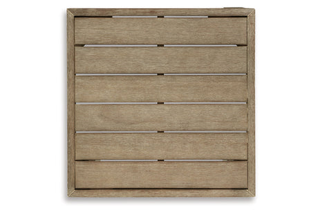 Silo Point Brown Outdoor End Table from Ashley - Luna Furniture