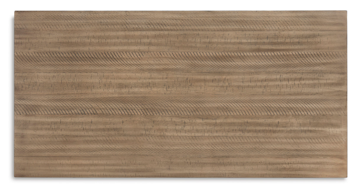 Skempton White/Light Brown 3-Piece Counter Height Set w/ Stools from Ashley - Luna Furniture