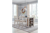 Skempton White/Light Brown Counter Height Dining Table from Ashley - Luna Furniture