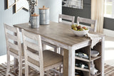 Skempton White/Light Brown Counter Height Dining Table from Ashley - Luna Furniture