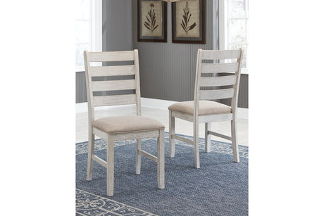 Skempton White/Light Brown Dining Chair, Set of 2 from Ashley - Luna Furniture