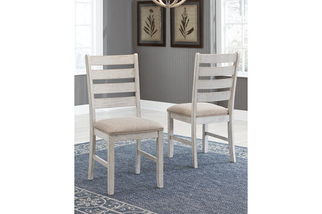 Skempton White/Light Brown Dining Chair, Set of 2 from Ashley - Luna Furniture
