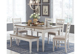 Skempton White/Light Brown Dining Table from Ashley - Luna Furniture