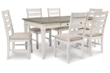 Skempton White/Light Brown Dining Table from Ashley - Luna Furniture