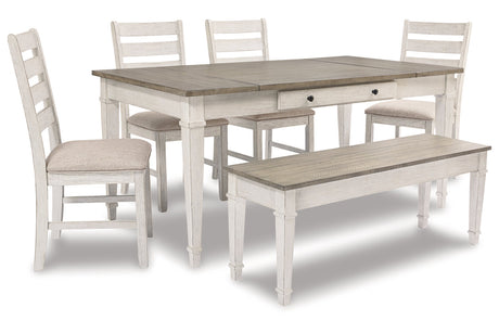 Skempton White/Light Brown Dining Table from Ashley - Luna Furniture