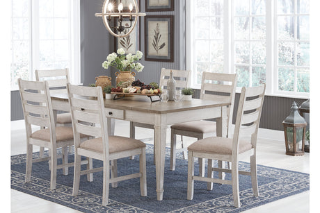 Skempton White/Light Brown Dining Table from Ashley - Luna Furniture
