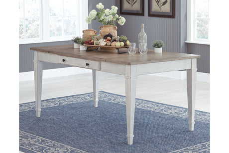 Skempton White/Light Brown Dining Table from Ashley - Luna Furniture