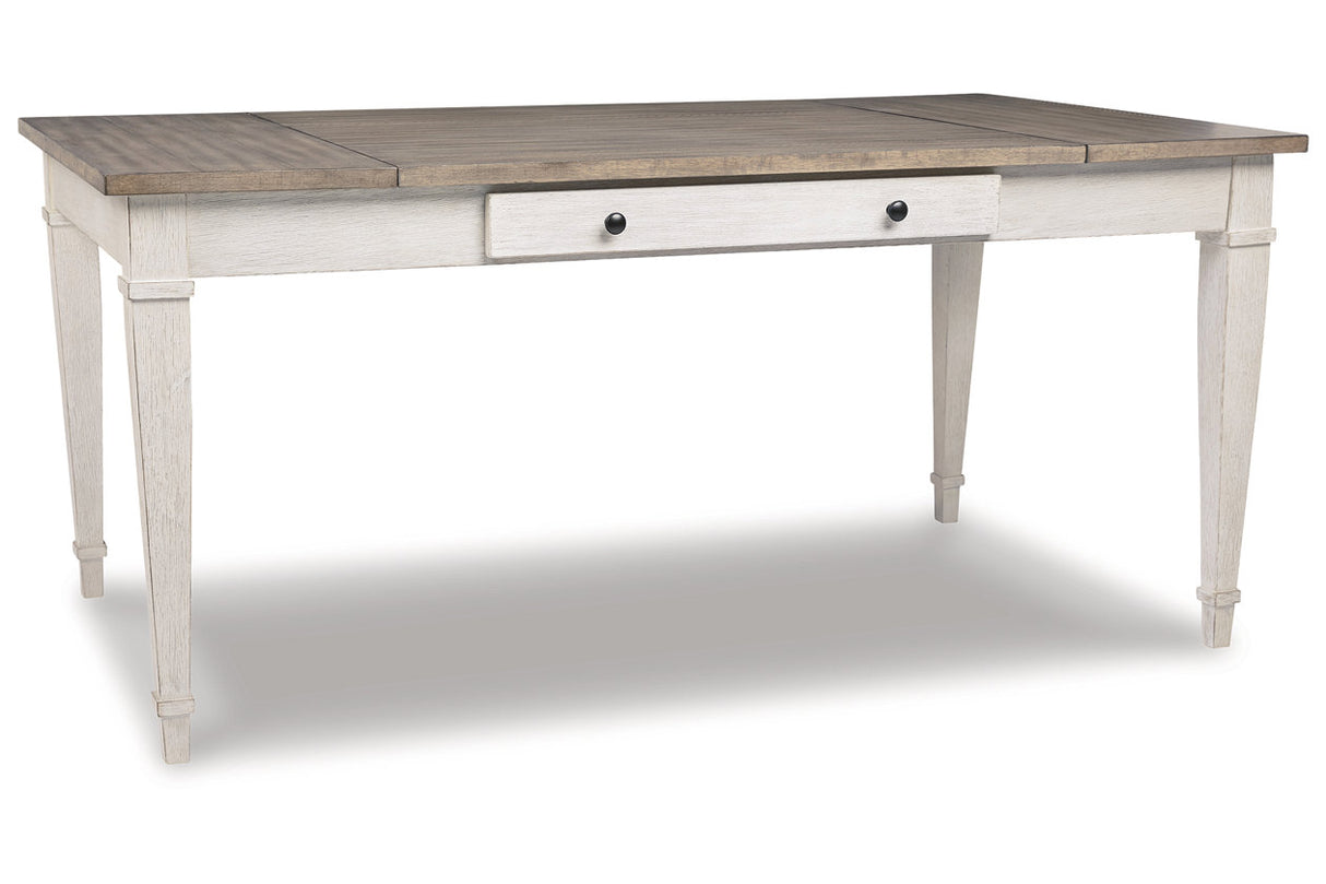 Skempton White/Light Brown Dining Table from Ashley - Luna Furniture