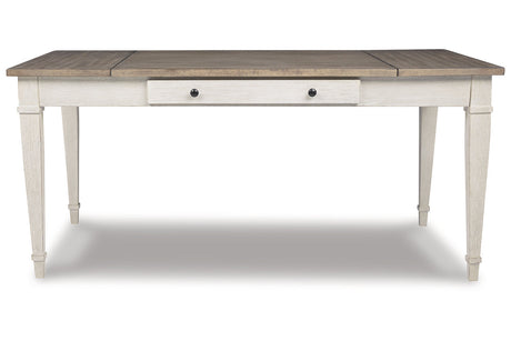 Skempton White/Light Brown Dining Table from Ashley - Luna Furniture