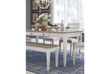 Skempton White/Light Brown Dining Table from Ashley - Luna Furniture