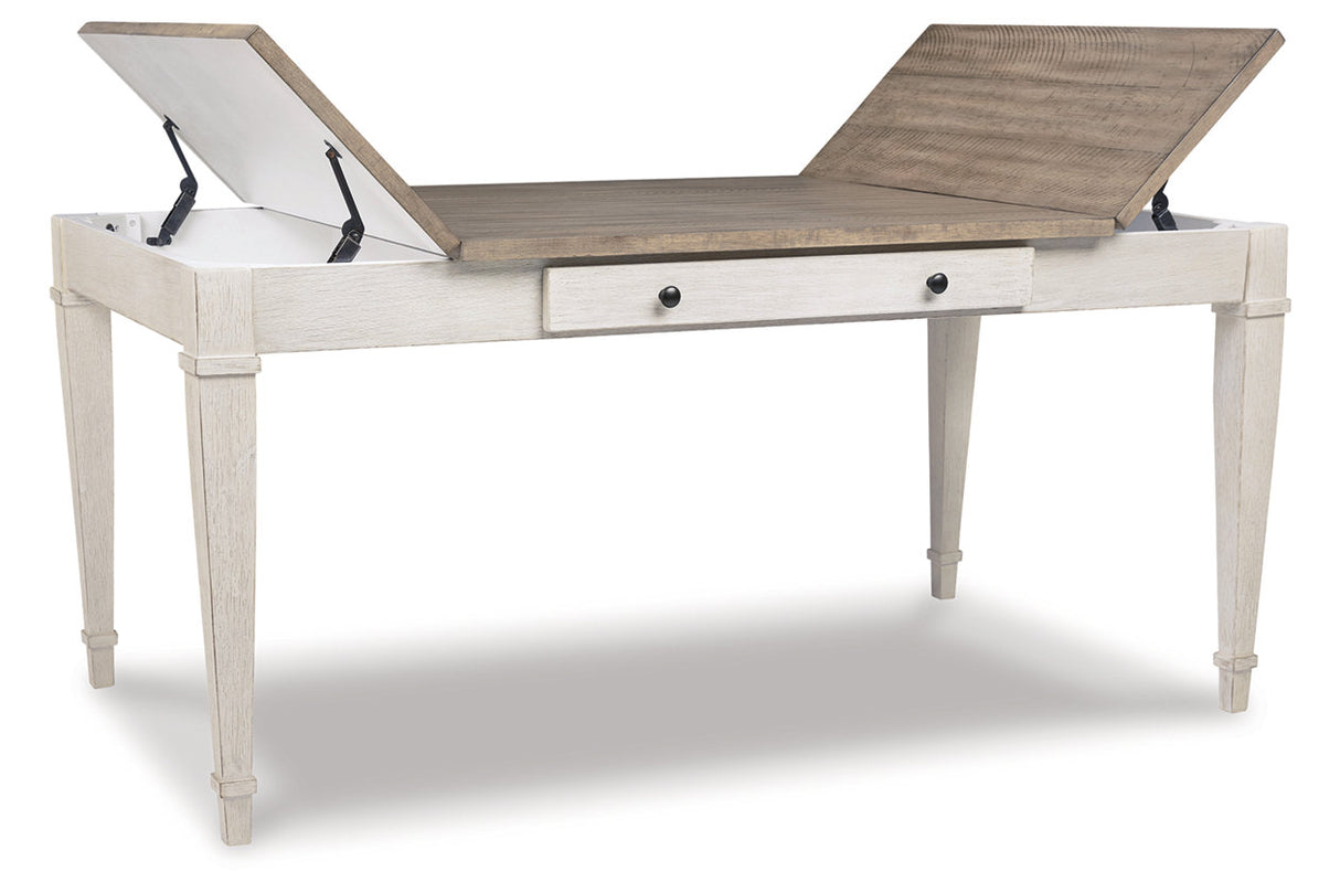 Skempton White/Light Brown Dining Table from Ashley - Luna Furniture