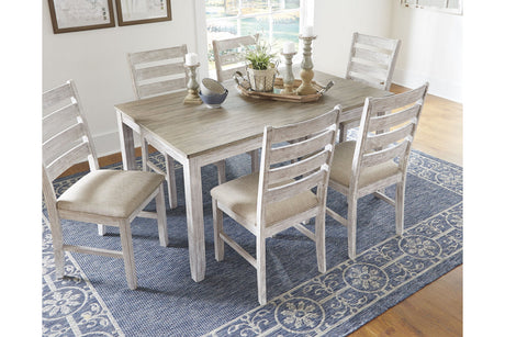Skempton White/Light Brown Dining Table and Chairs from Ashley - Luna Furniture