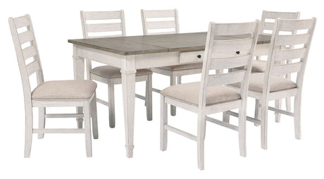 Skempton White/Light Brown Rectangular Dining Set from Ashley - Luna Furniture