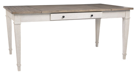 Skempton White/Light Brown Rectangular Dining Set from Ashley - Luna Furniture