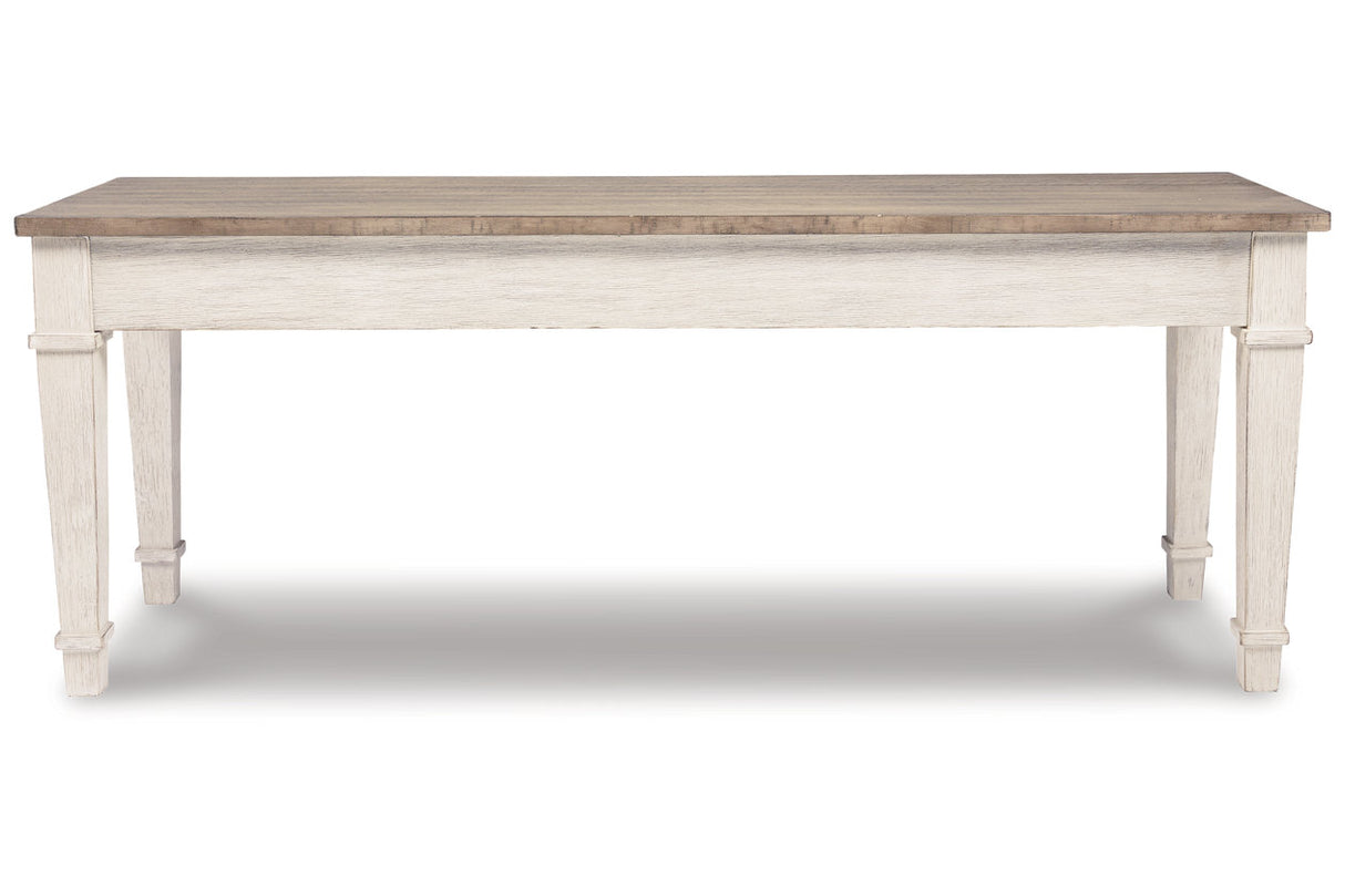 Skempton White/Light Brown Storage Bench from Ashley - Luna Furniture