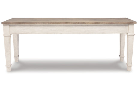 Skempton White/Light Brown Storage Bench from Ashley - Luna Furniture