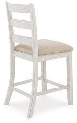 Skempton White/Light Brown White/Light 7-Piece Brown Counter Height Set from Ashley - Luna Furniture