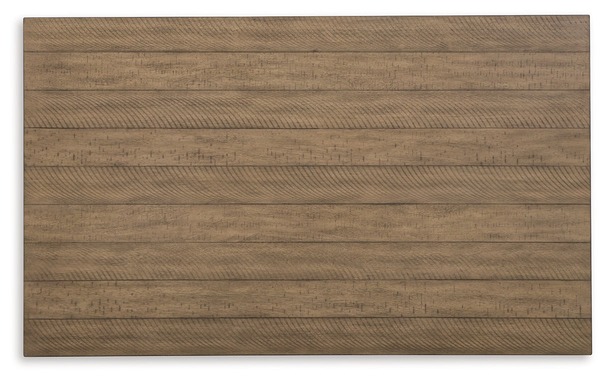 Skempton White/Light Brown White/Light 7-Piece Brown Counter Height Set from Ashley - Luna Furniture