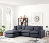 Sky Black Linen Modular Sectional from Happy Homes - Luna Furniture