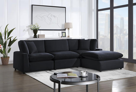 Sky Black Velvet Modular Sectional from Happy Homes - Luna Furniture