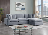 Sky Gray Velvet Modular Sectional from Happy Homes - Luna Furniture