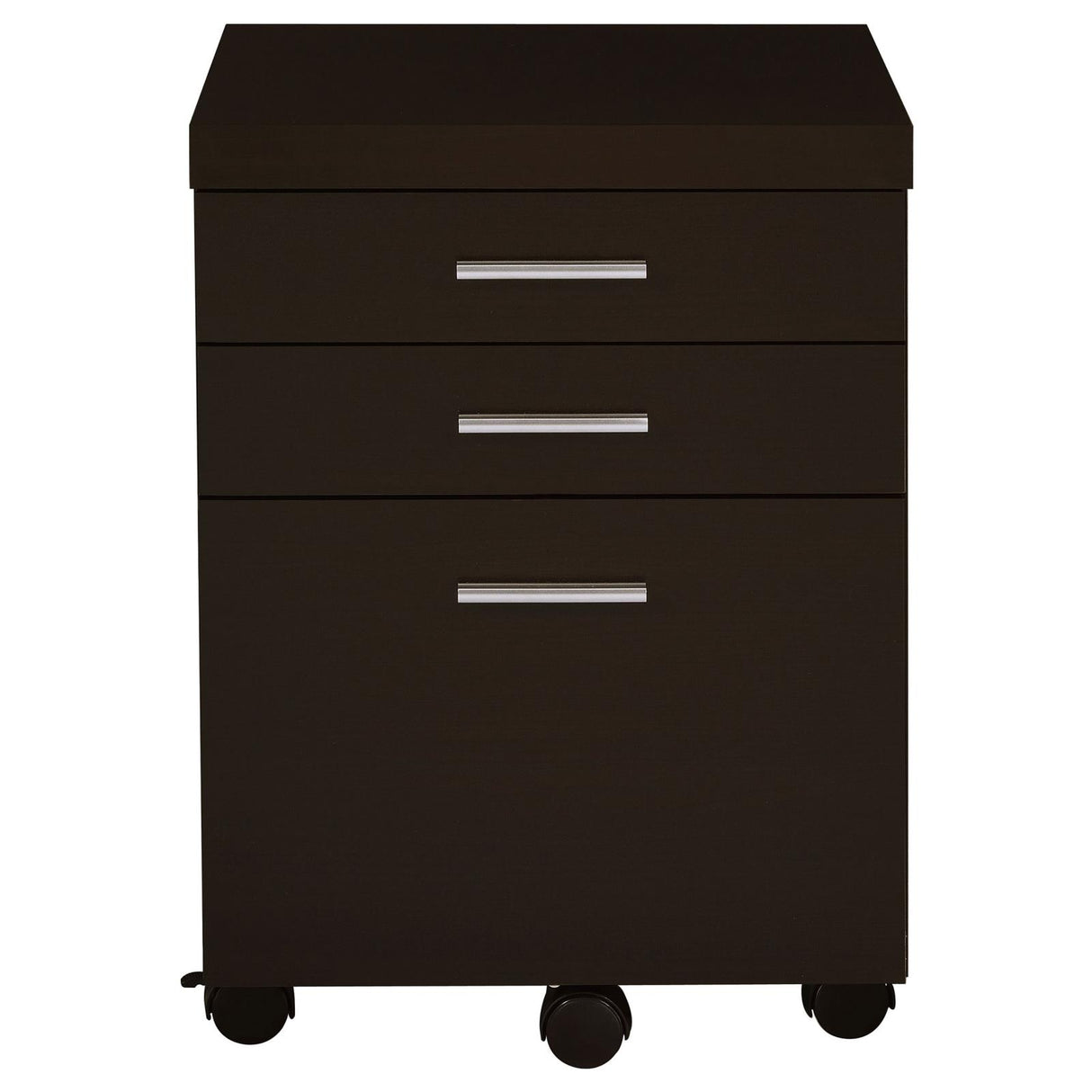 Skylar Cappuccino 3-Drawer Mobile File Cabinet from Coaster - Luna Furniture