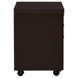 Skylar Cappuccino 3-Drawer Mobile File Cabinet from Coaster - Luna Furniture
