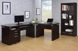 Skylar Cappuccino Extension Desk from Coaster - Luna Furniture