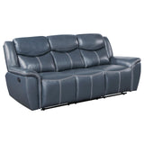 Sloane Blue 2-Piece Upholstered Motion Reclining Sofa Set from Coaster - Luna Furniture
