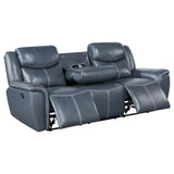 Sloane Blue 2-Piece Upholstered Motion Reclining Sofa Set from Coaster - Luna Furniture