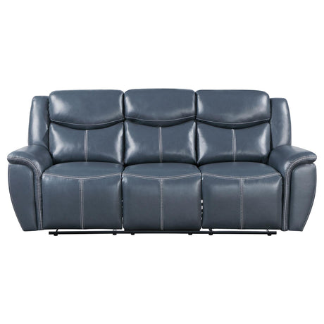 Sloane Blue 2-Piece Upholstered Motion Reclining Sofa Set from Coaster - Luna Furniture