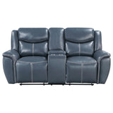 Sloane Blue 2-Piece Upholstered Motion Reclining Sofa Set from Coaster - Luna Furniture