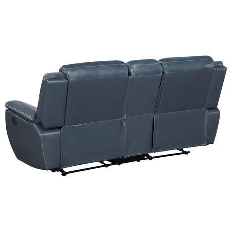 Sloane Blue 2-Piece Upholstered Motion Reclining Sofa Set from Coaster - Luna Furniture