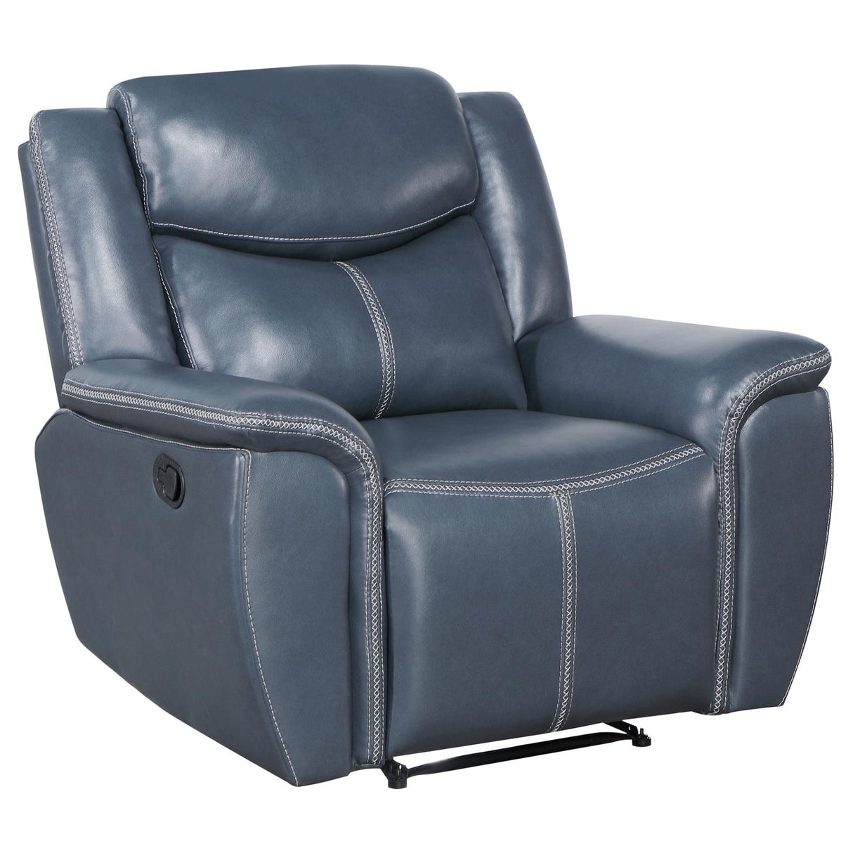Sloane Blue Upholstered Motion Recliner Chair from Coaster - Luna Furniture